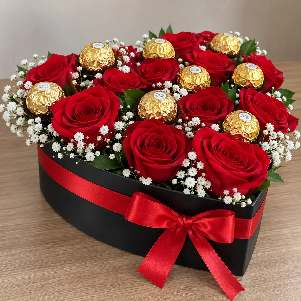 Corazón de Rosas y Chocolates