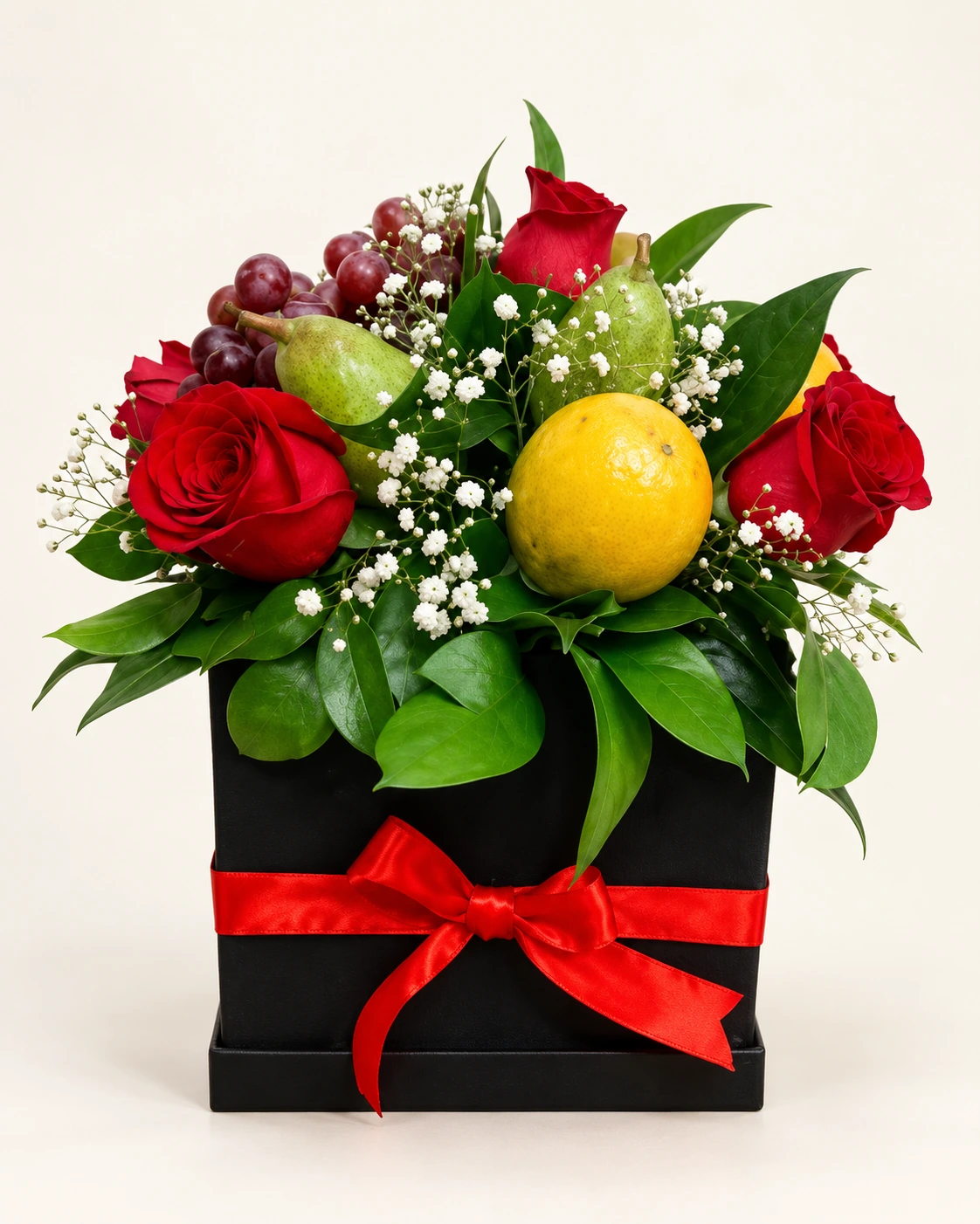 Caja de Rosas y Frutas